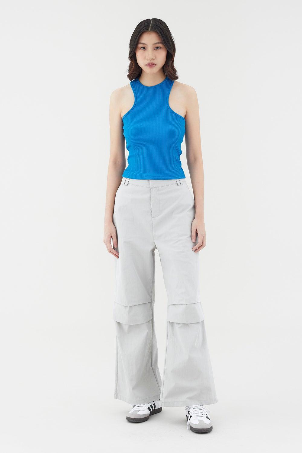 Malca Cut-Out Back Sleeveless Ribbed Top - Image 1