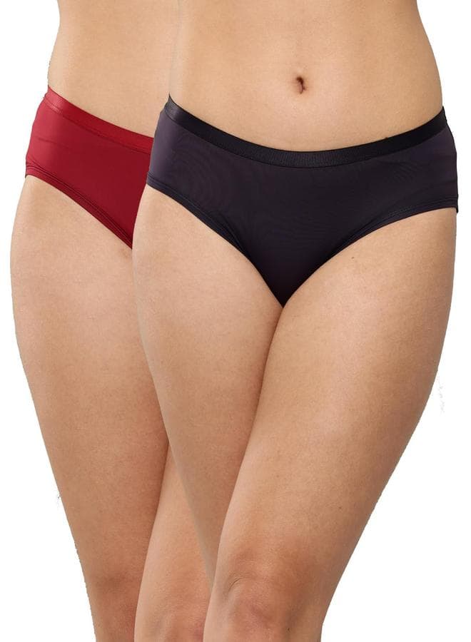 Leading Lady Pack of 2 Solid Hipster Briefs - Image 1