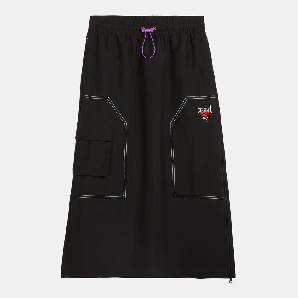 Women's X-Girl Midi Skirt with Cargo Pockets - Image 1