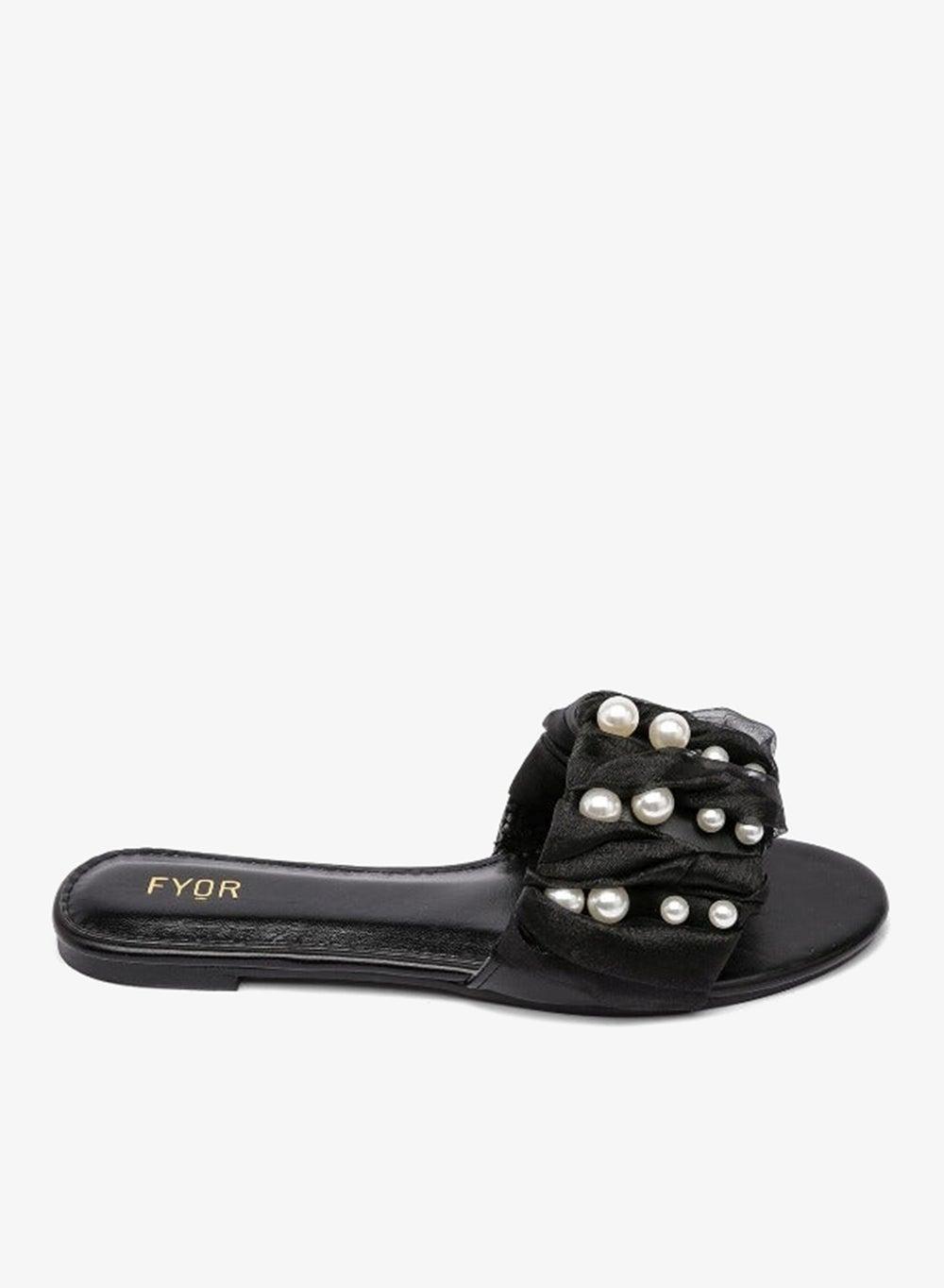 Ruched Pearl Slide Sandal MY 215 - Image 1