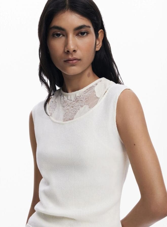 Sleeveless Double-Layer T-Shirt for Women - Image 1