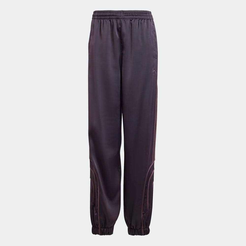 Piping Loose Satin Track Pants - Image 1