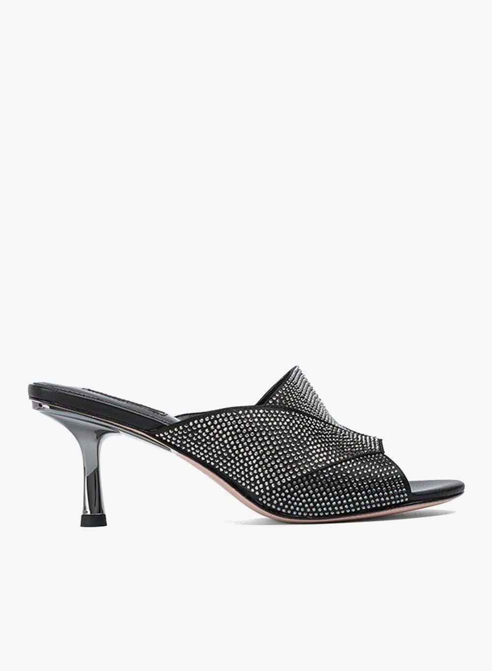 FIUMICINO Wide-Strap Stiletto Heel Mule Sandals - Image 1