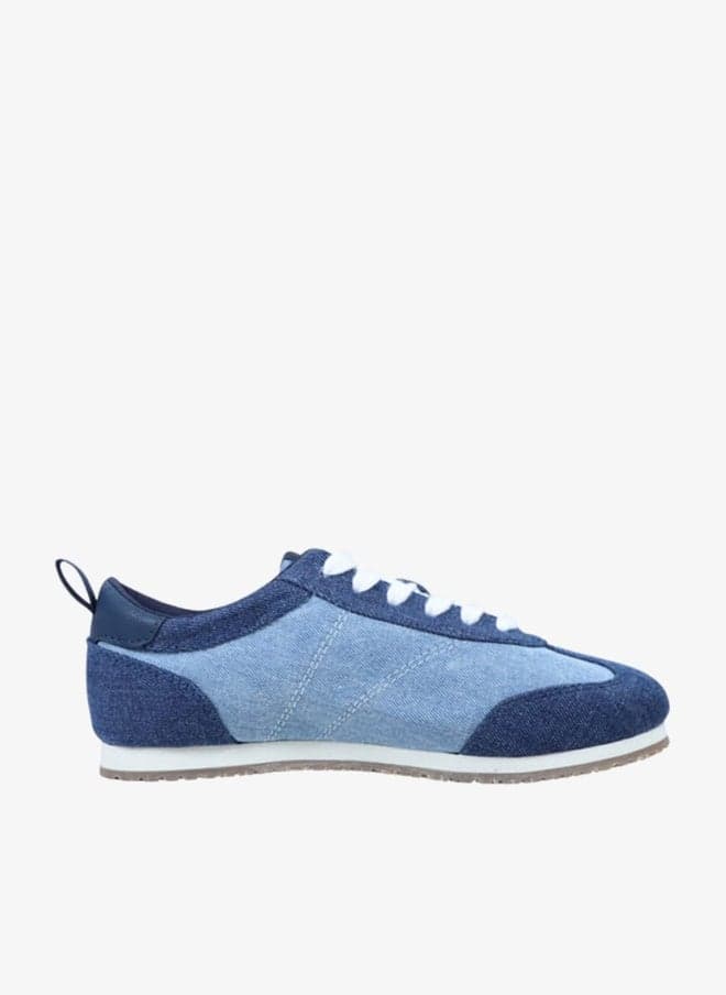 MIAMI Women's Logo Detail Lace-Up Low-Top Sneakers - Image 1