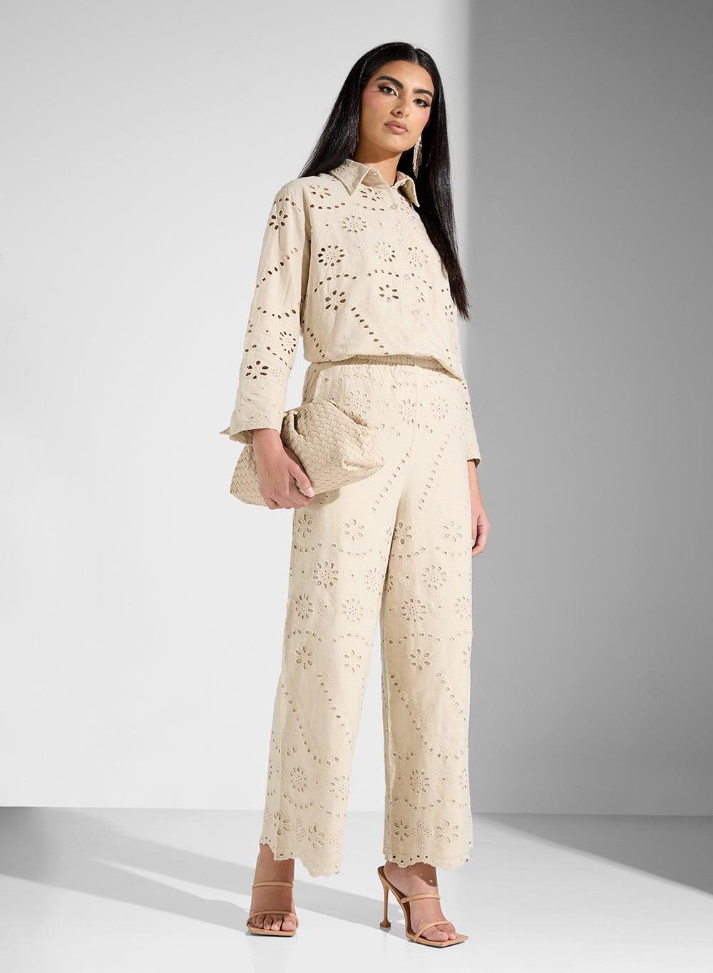 Woven Women Schiffli Pant - Image 1