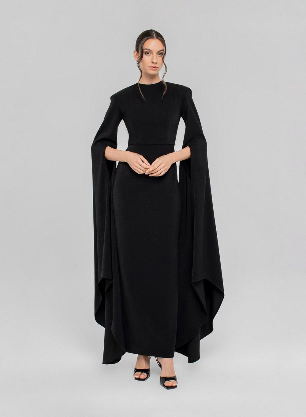 Drape Sleeve Maxi Dress for Elegant Everyday Wear - Image 1