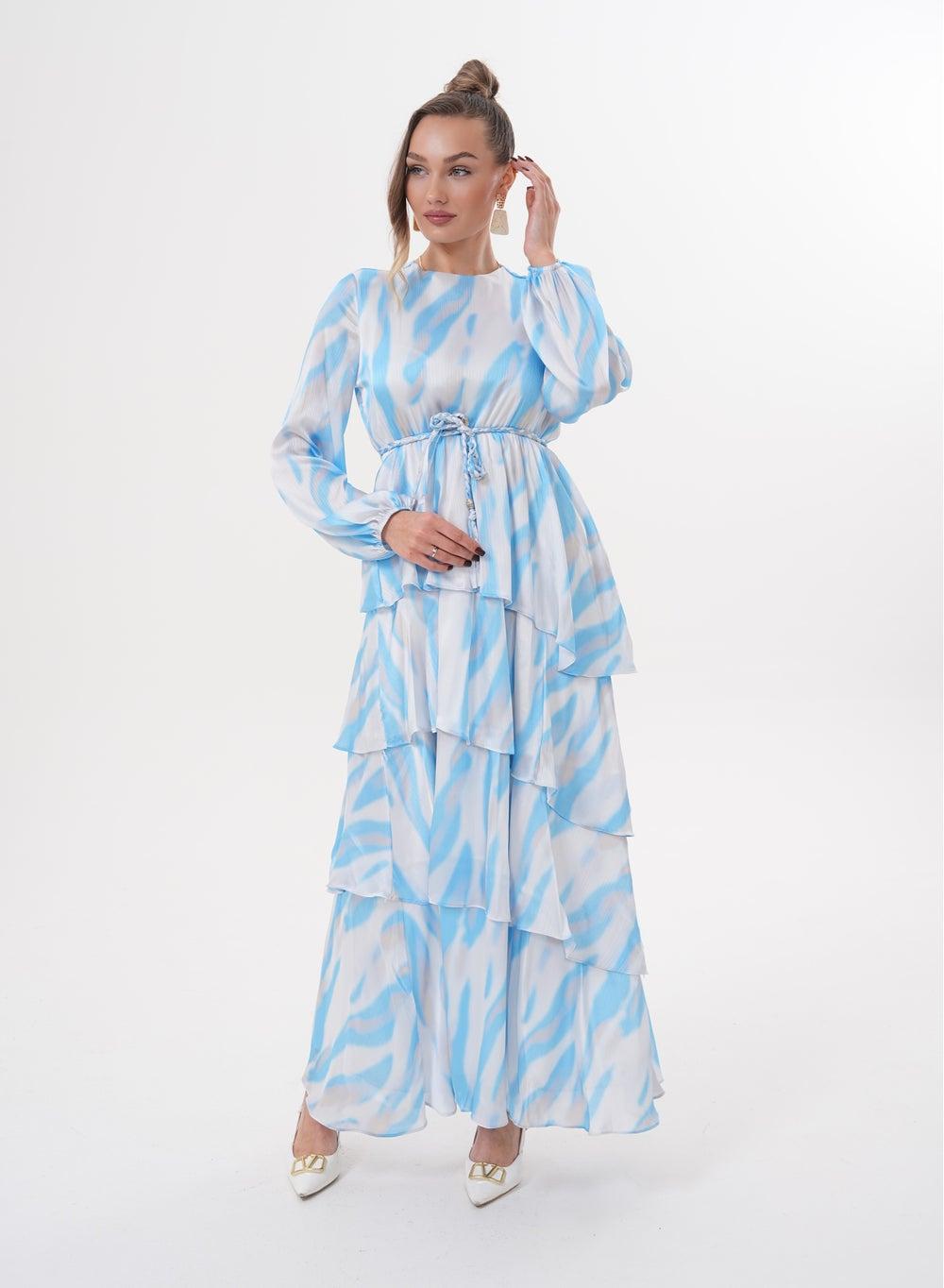 Pastel Breeze Tiered Maxi Dress - Image 1
