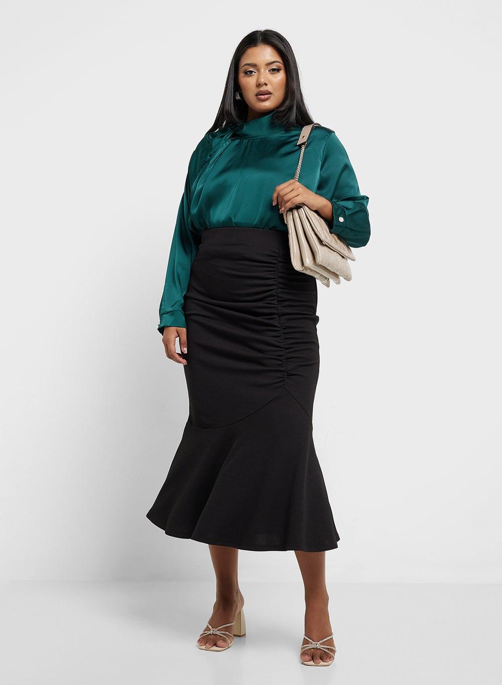 Ruched Mermaid Cut Skirt - Image 1