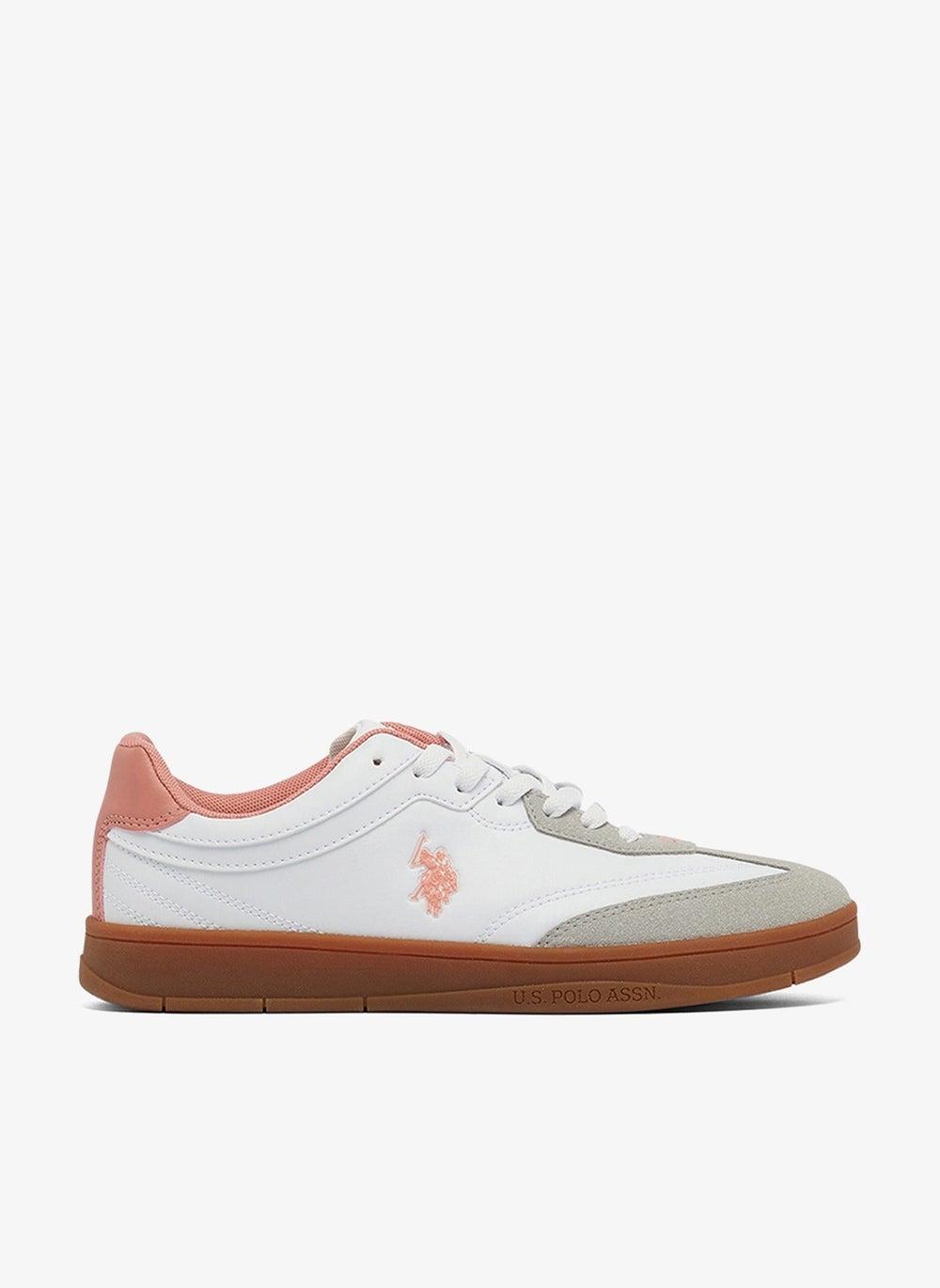 Women's White Low-Top Lace-Up Sneakers for Casual Wear - Image 1