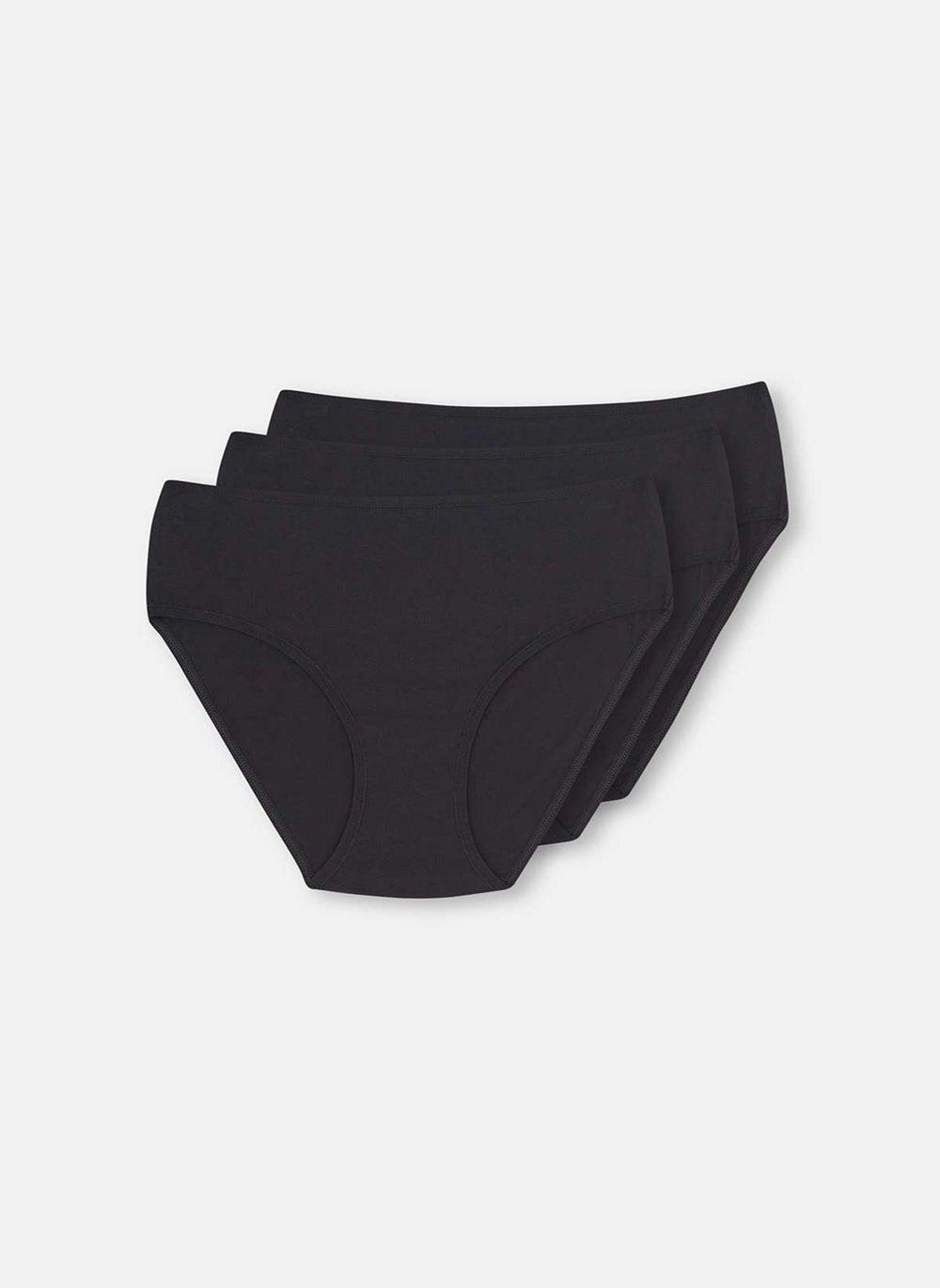 3 Pack Supreme High Rise Black Briefs for Women - Image 1
