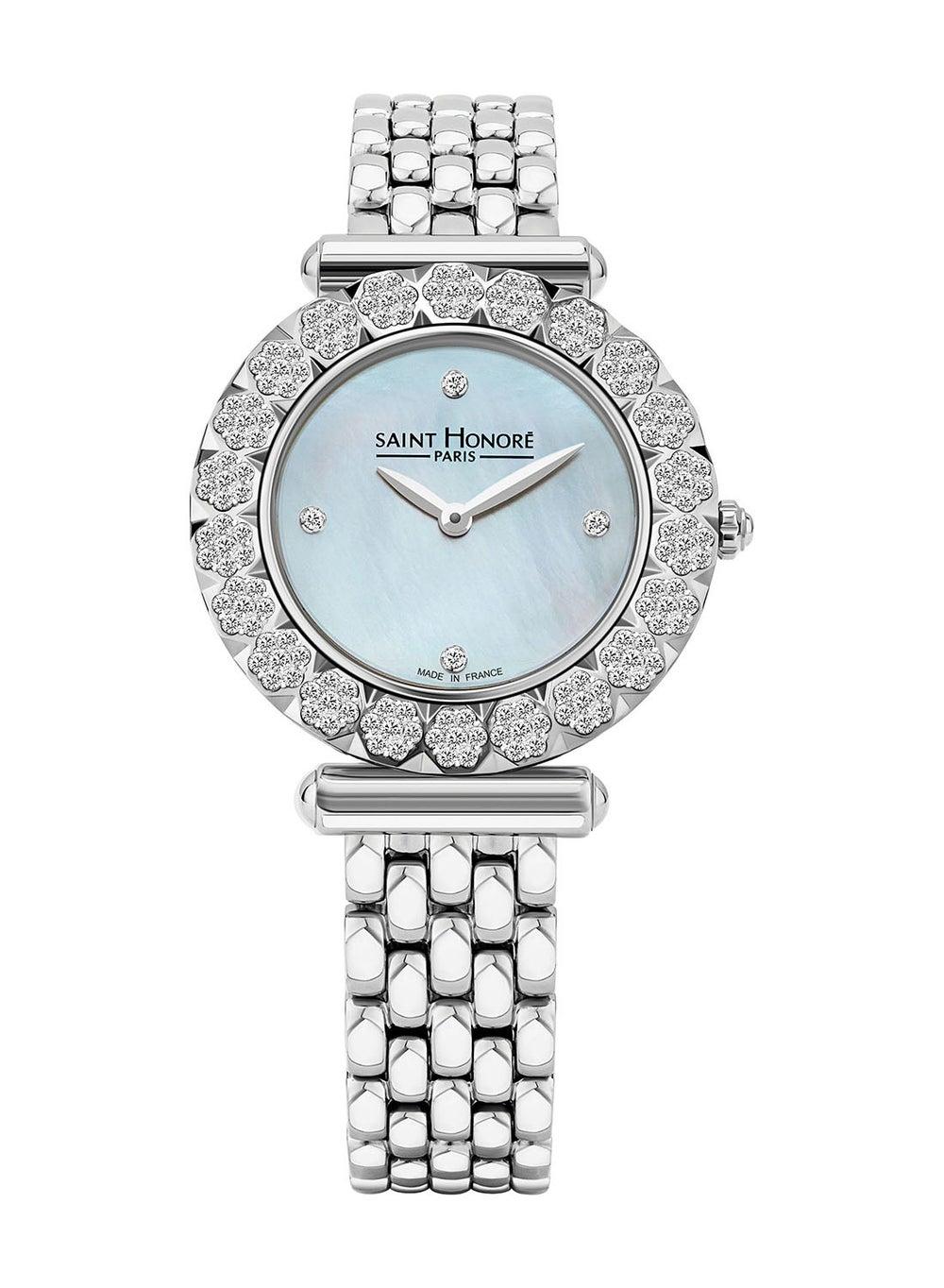Saint Honore Paris Gala Blue Dial Silver Watch 34mm - Image 1