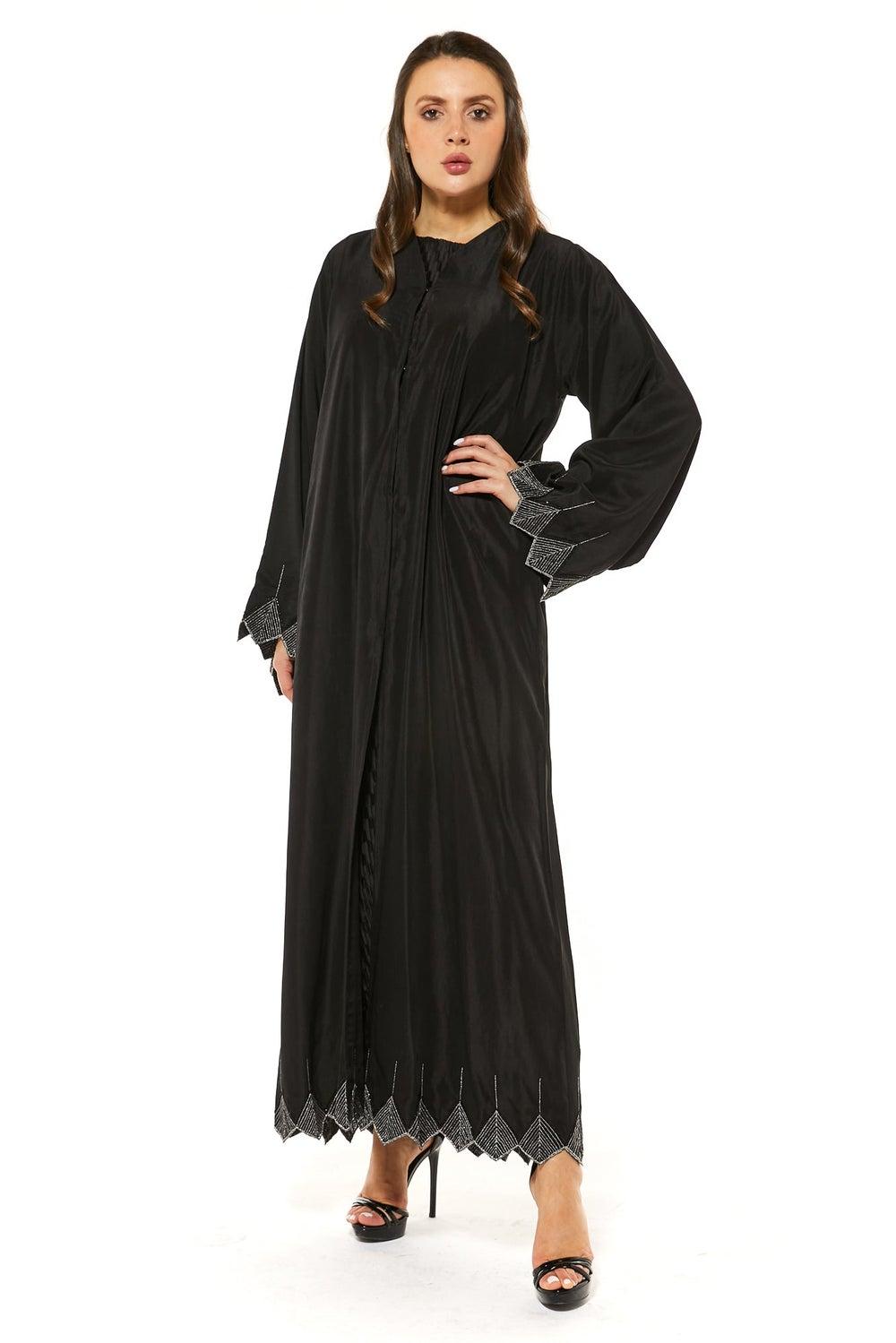 Embellished Flared Sleeve Abaya - Image 1
