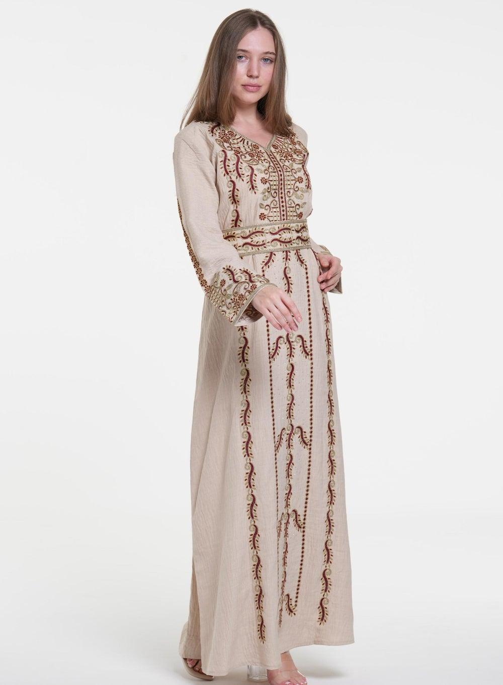 Belted Jalabiya Dress for Women - Image 1