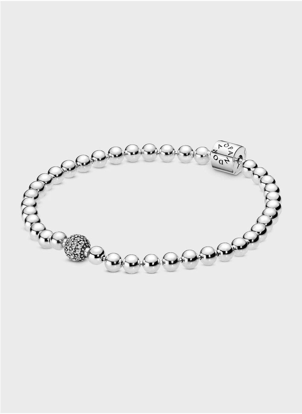 Beads & Pavé Sterling Silver Bracelet - Image 1