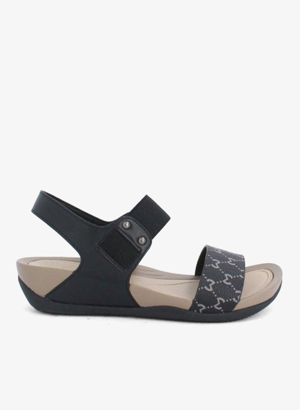 VETROY Monogram Wedge Slingback Sandals - Image 1