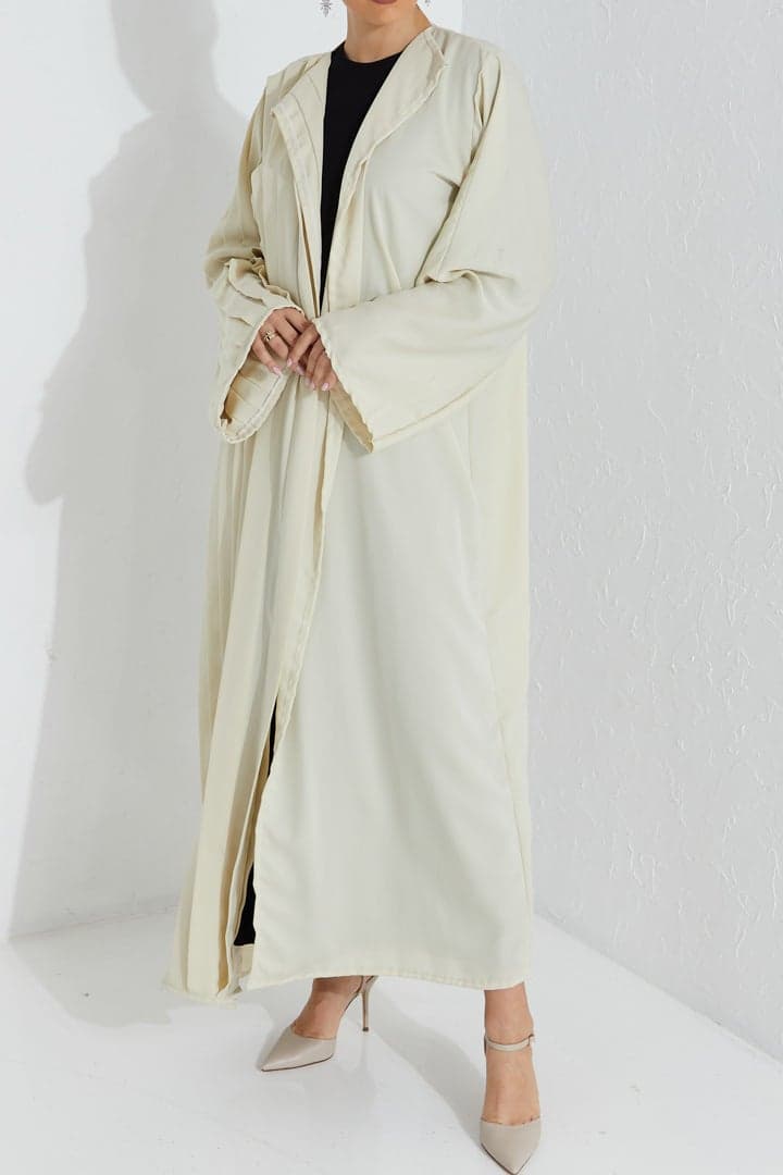 Flared Sleeve Pleated Abaya - Image 1