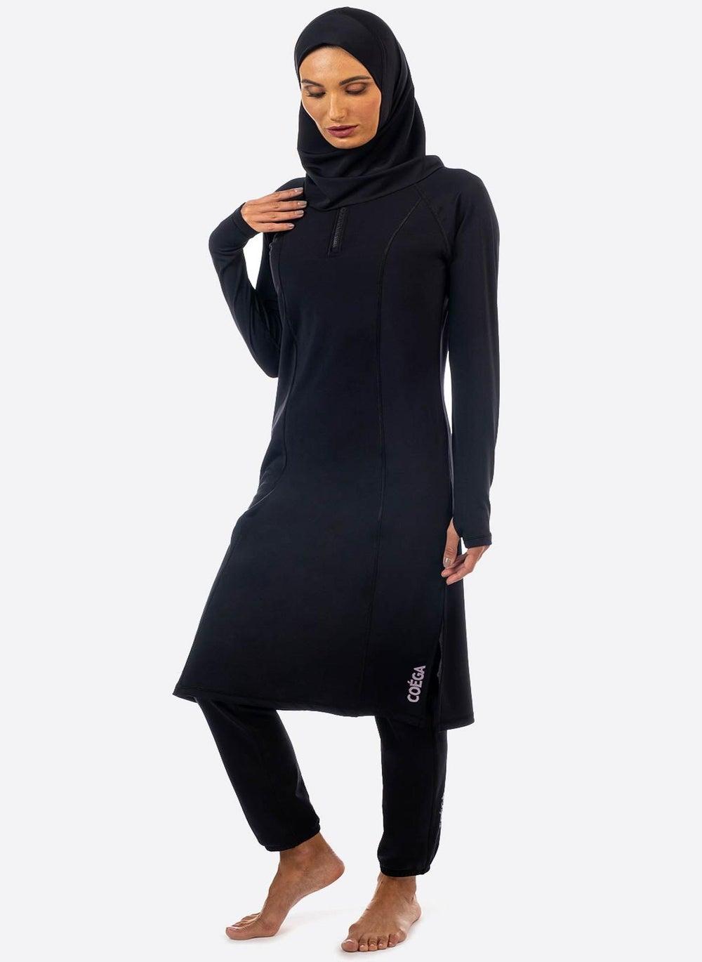 COEGA Ladies Modest Three Piece Black Swim Set - Image 1