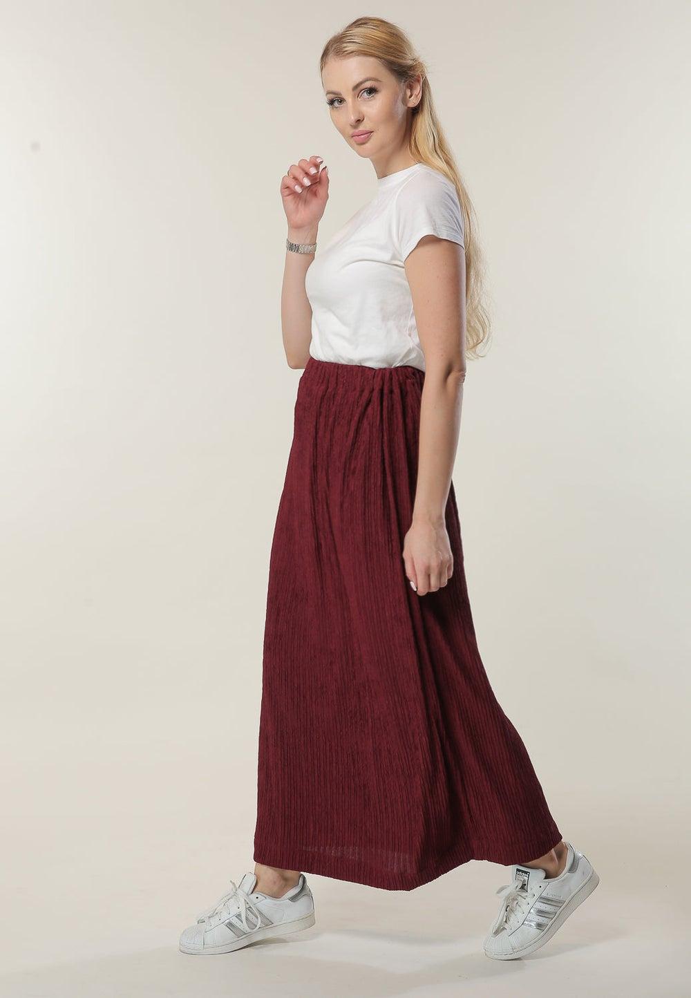 High Waist Crepe Maxi Skirt - Image 1