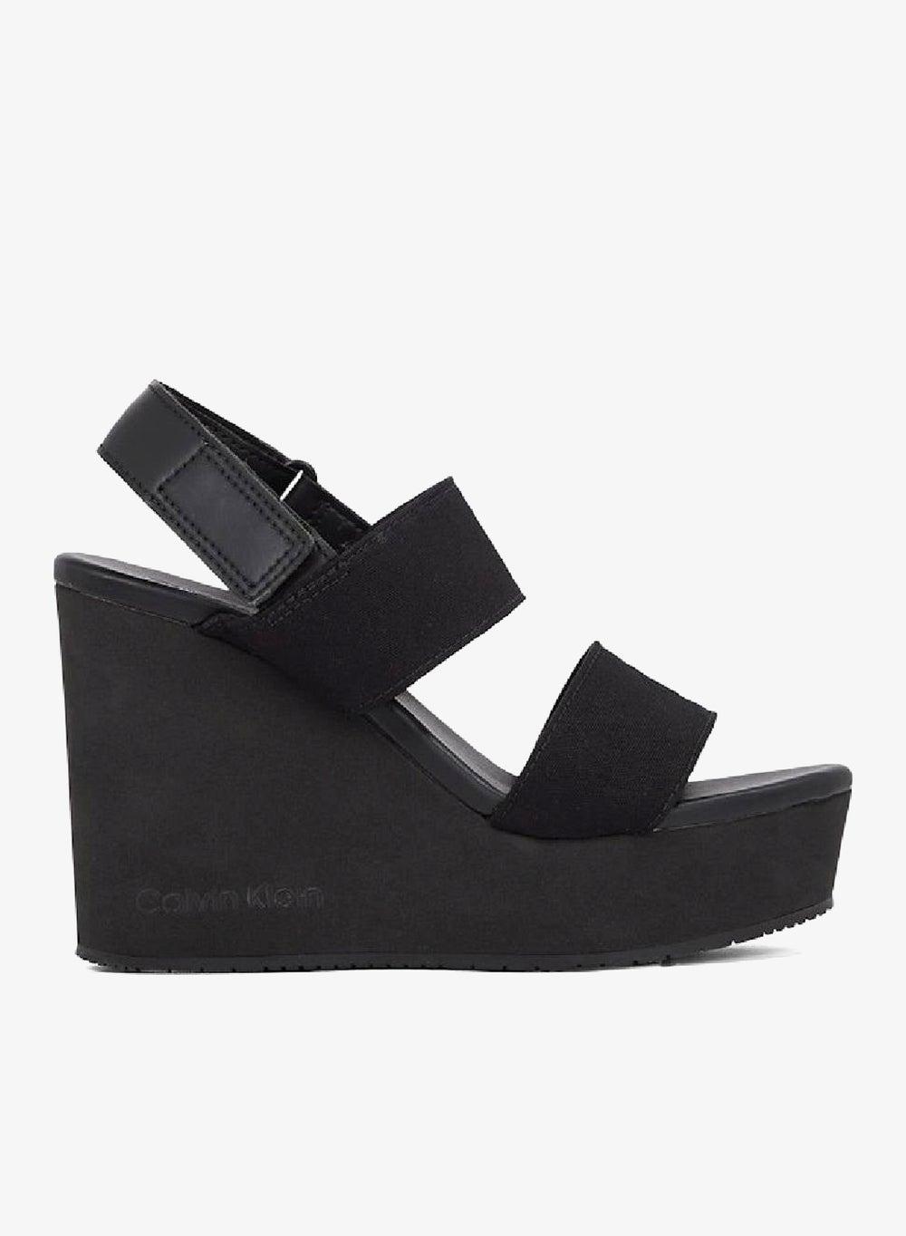 Wedge Sandals with Recycled Cotton Canvas - Image 1