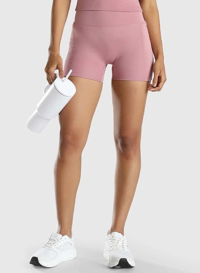 Women's 5 Inch Biker Shorts with High-Support Waistband - Image 1
