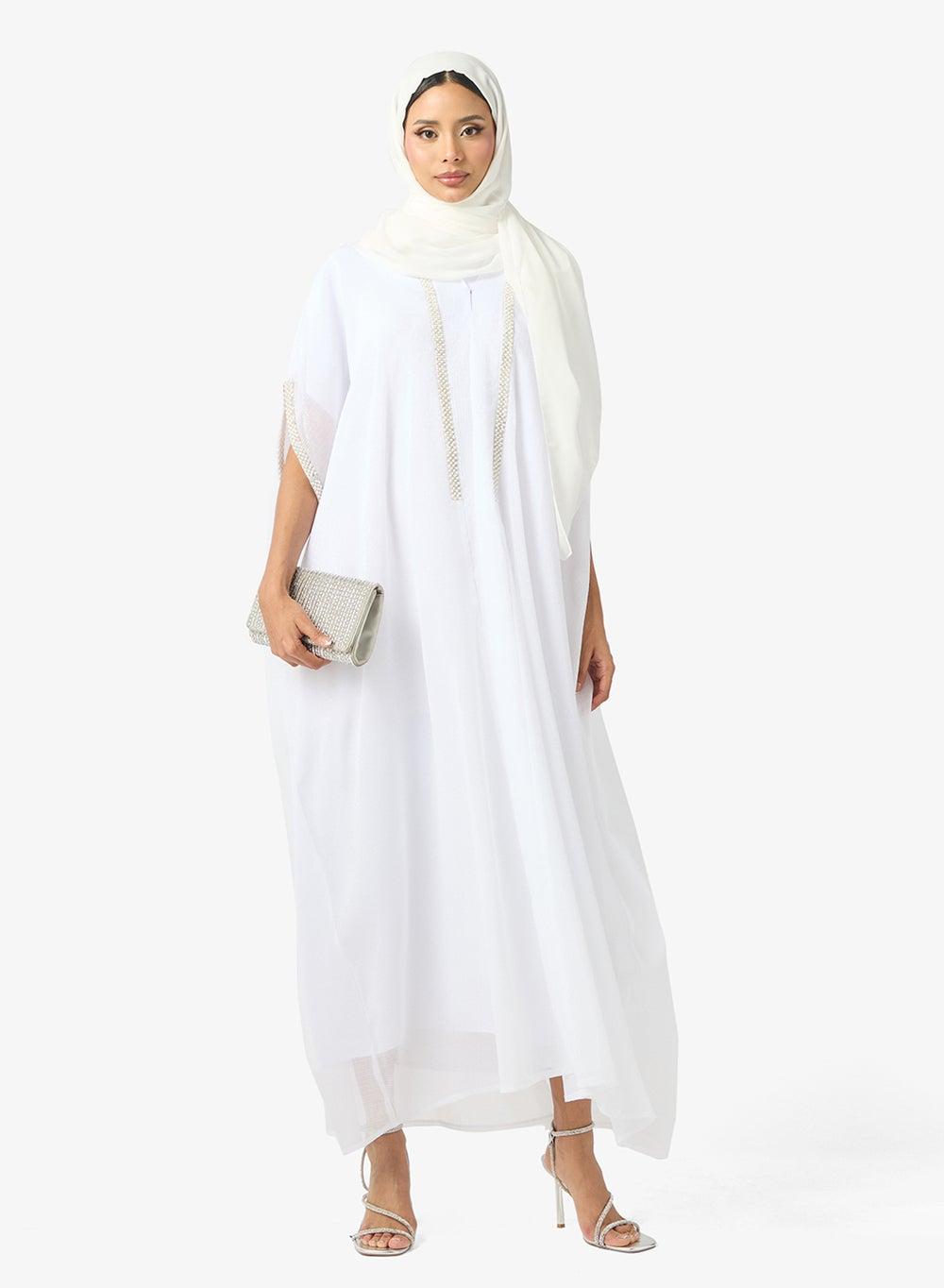 Lace Detailed Loose-Fit Abaya - Image 1
