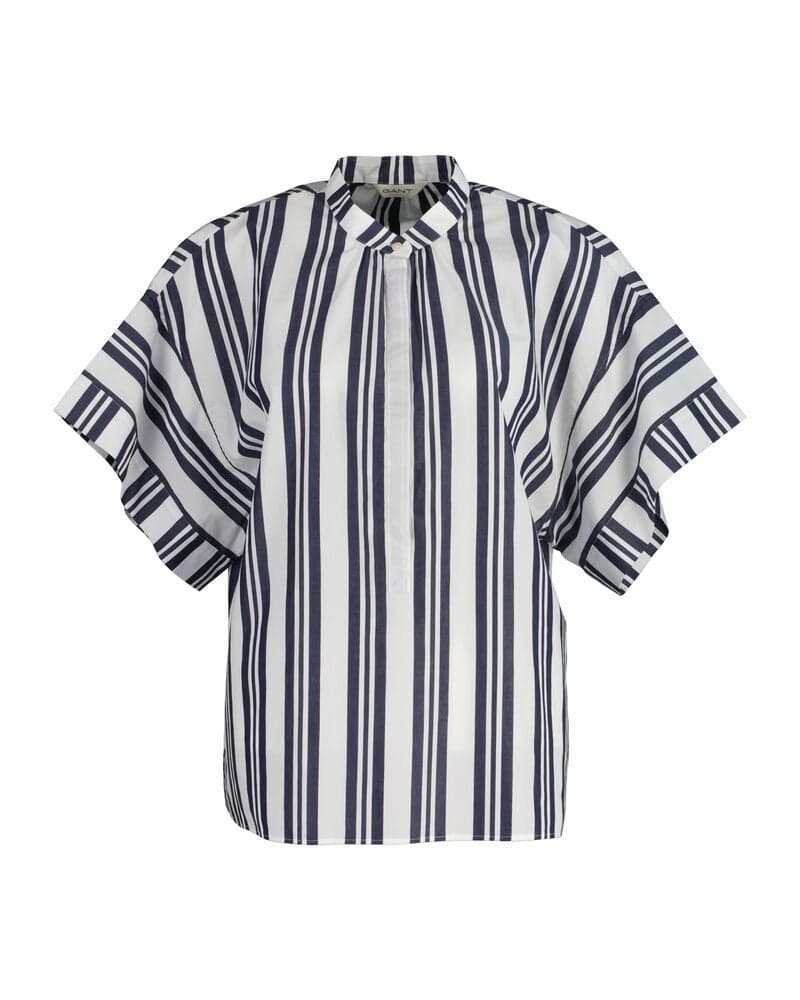 Oversized Striped Popover Shirt - Image 1