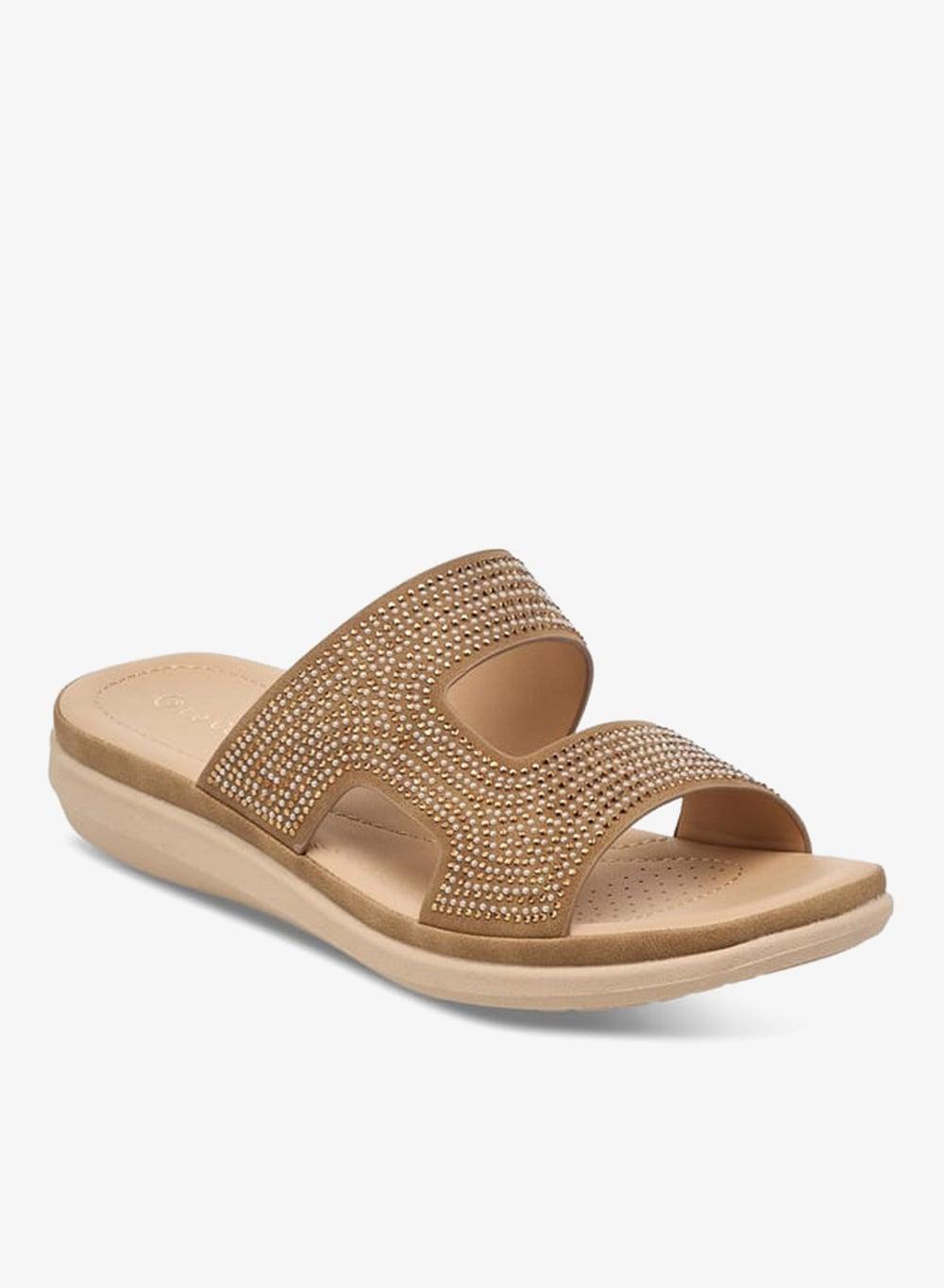 Women's Embellished Slip-On Strap Sandals - Image 1