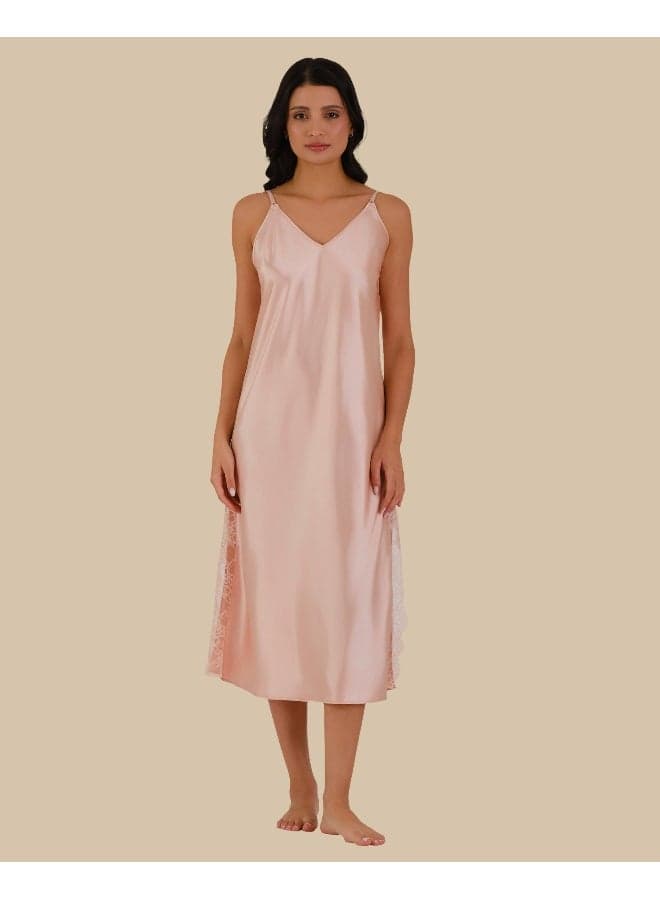 Isla & Evie Long Dress With Side Split - Image 1