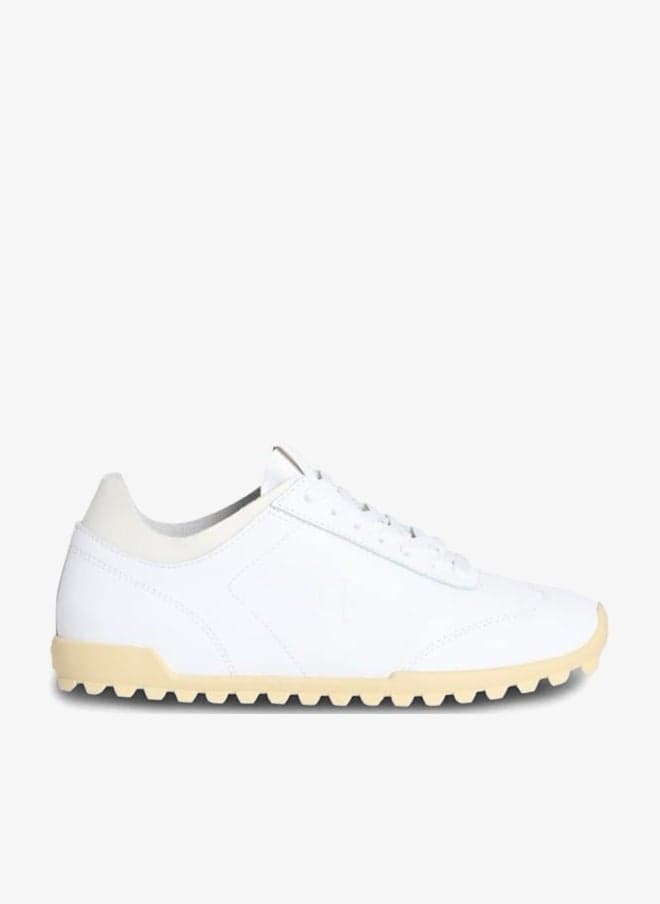 Casual Low Top Leather Sneakers with NYC Grid Sole - Image 1