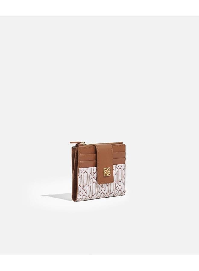 Monogram Wallet with Metal Buckle - Image 1