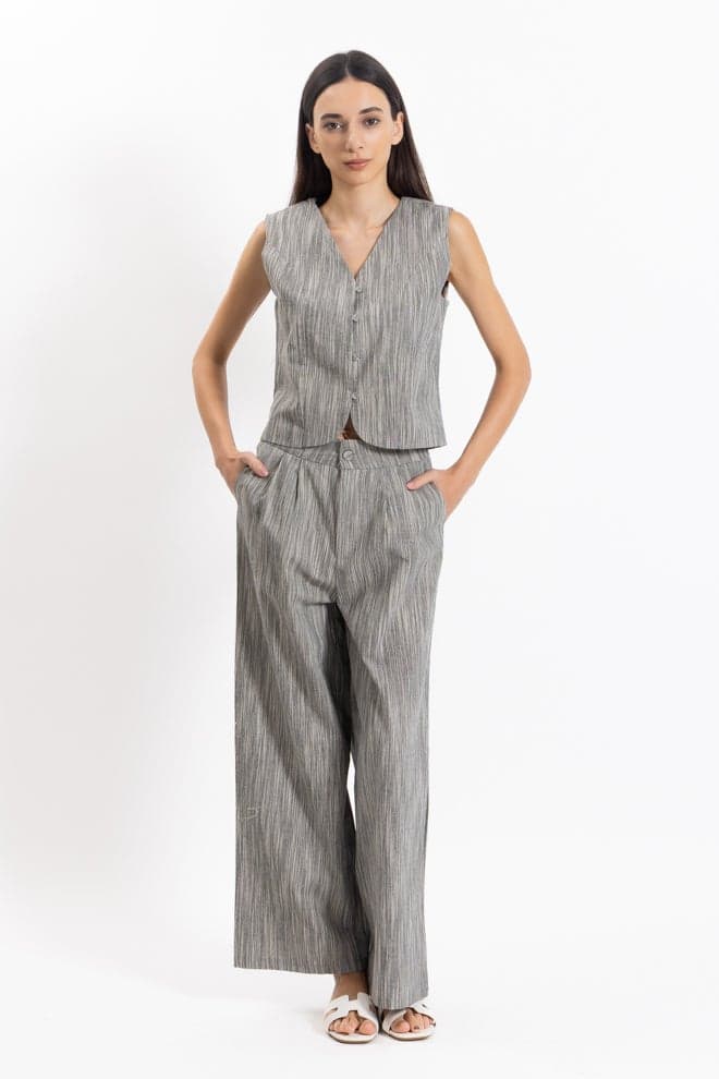 Textured Waistcoat Set for Formal Women’s Styling - Image 1