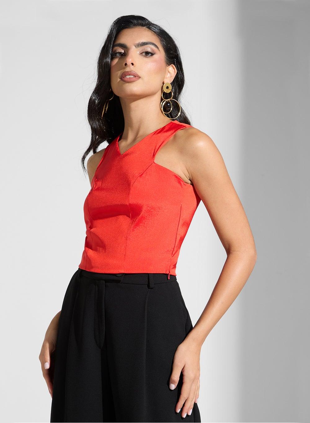 Sleeveless Polyester Blouse for Modest Wear - Image 1