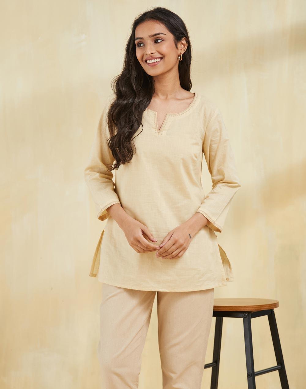 Embroidered Short Kurta for Women - Image 1