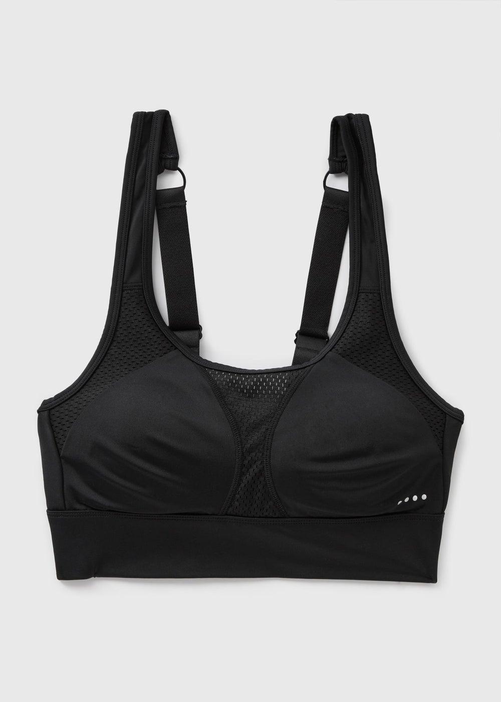 Souluxe Black Racer Back Sports Bra - Image 1
