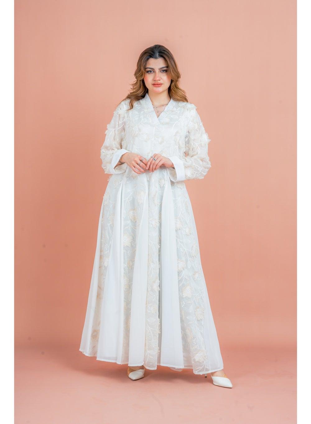 Floral Aura Embroidered Jalabiya - Image 1