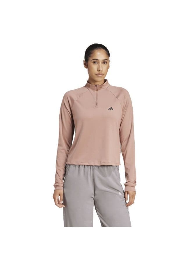 adidas Train Essentials Minimal Branding 1/4-Zip Cover Up - Image 1