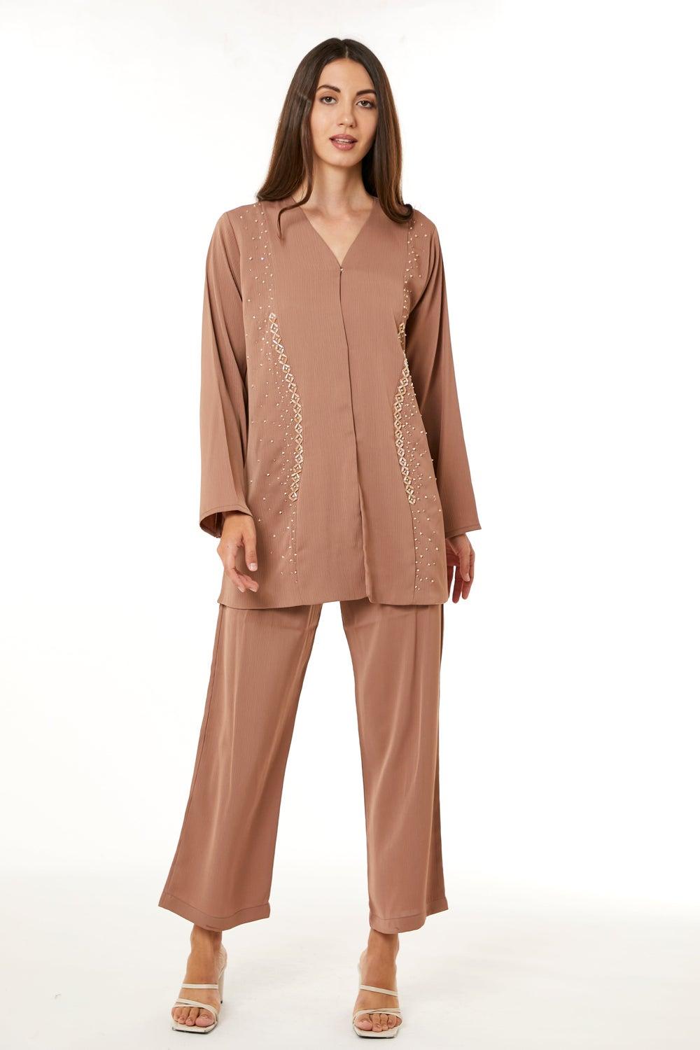 V-Neck Top & Pant Set for Women - Image 1