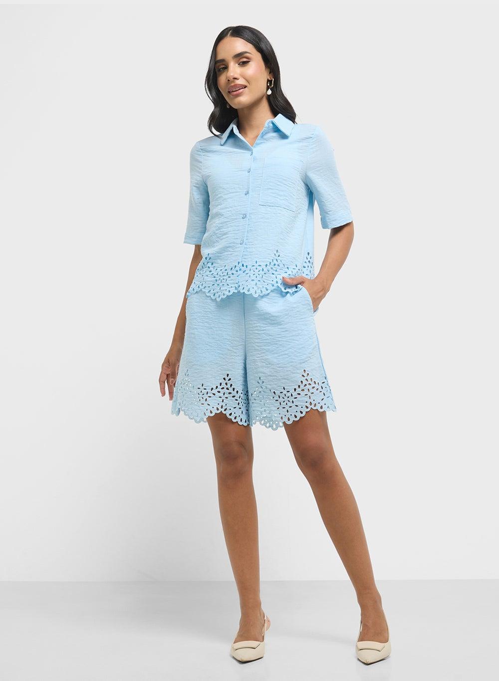 Vmotta High Waist Shorts with Elasticated Waistband - Image 1
