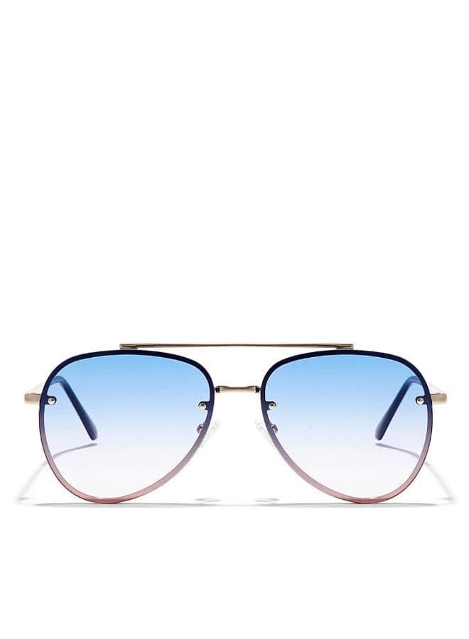 Women's BlackOut GLAM Aviator Full Rim Sunglasses - Image 1