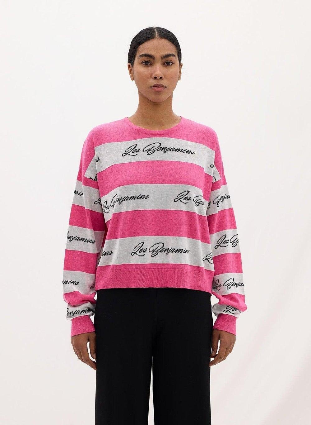 KNITTED SWEATER 002 in Cotton Pink - Image 1