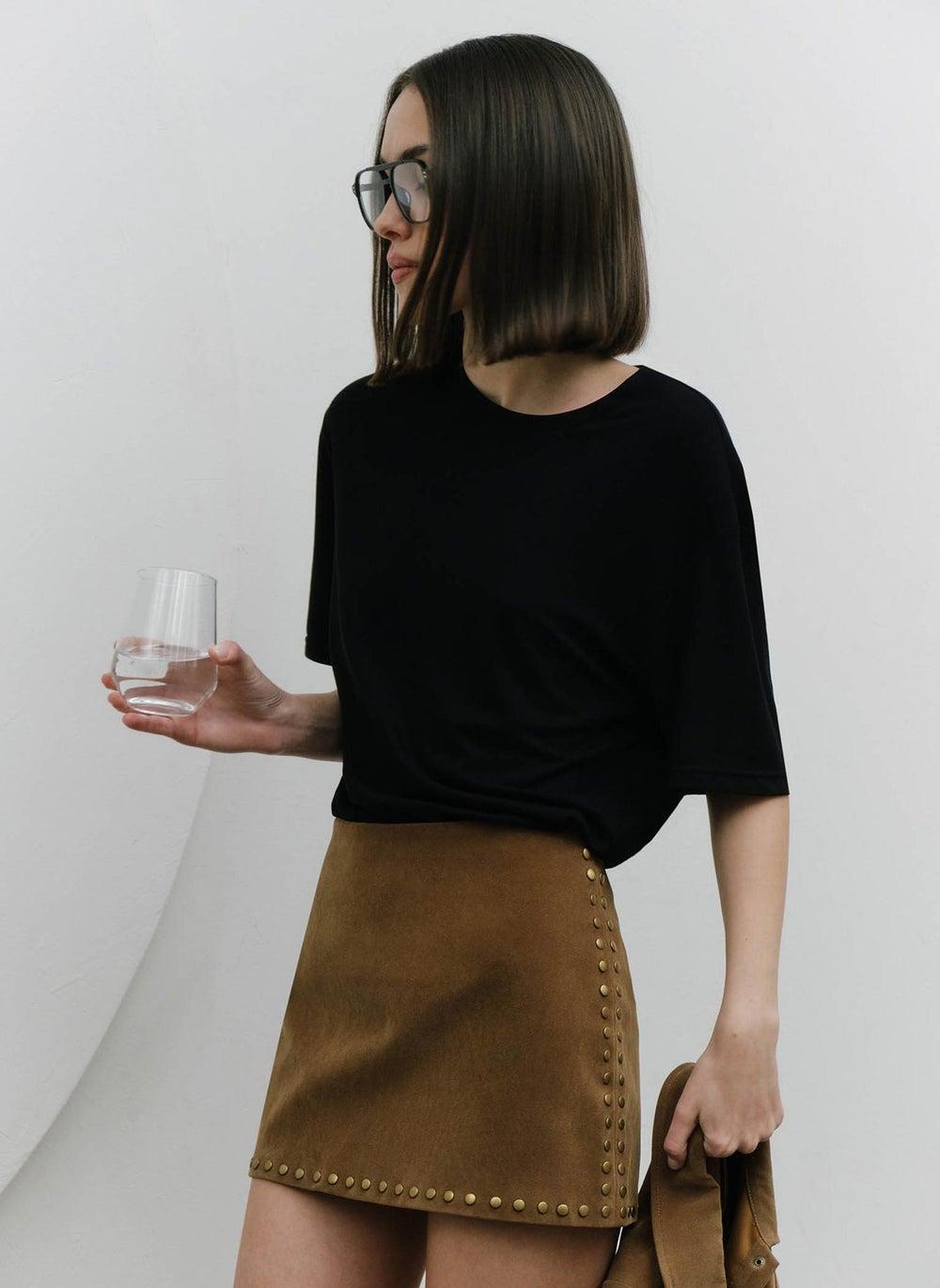 Loose-Fitting Jersey T-Shirt with Dropped Shoulders - Image 1