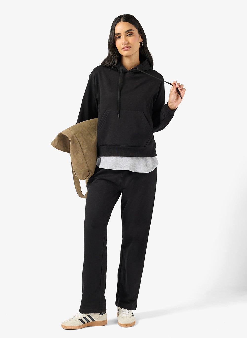 Hooded Sweatshirt and Wide Leg Sweatpant Set - Image 1