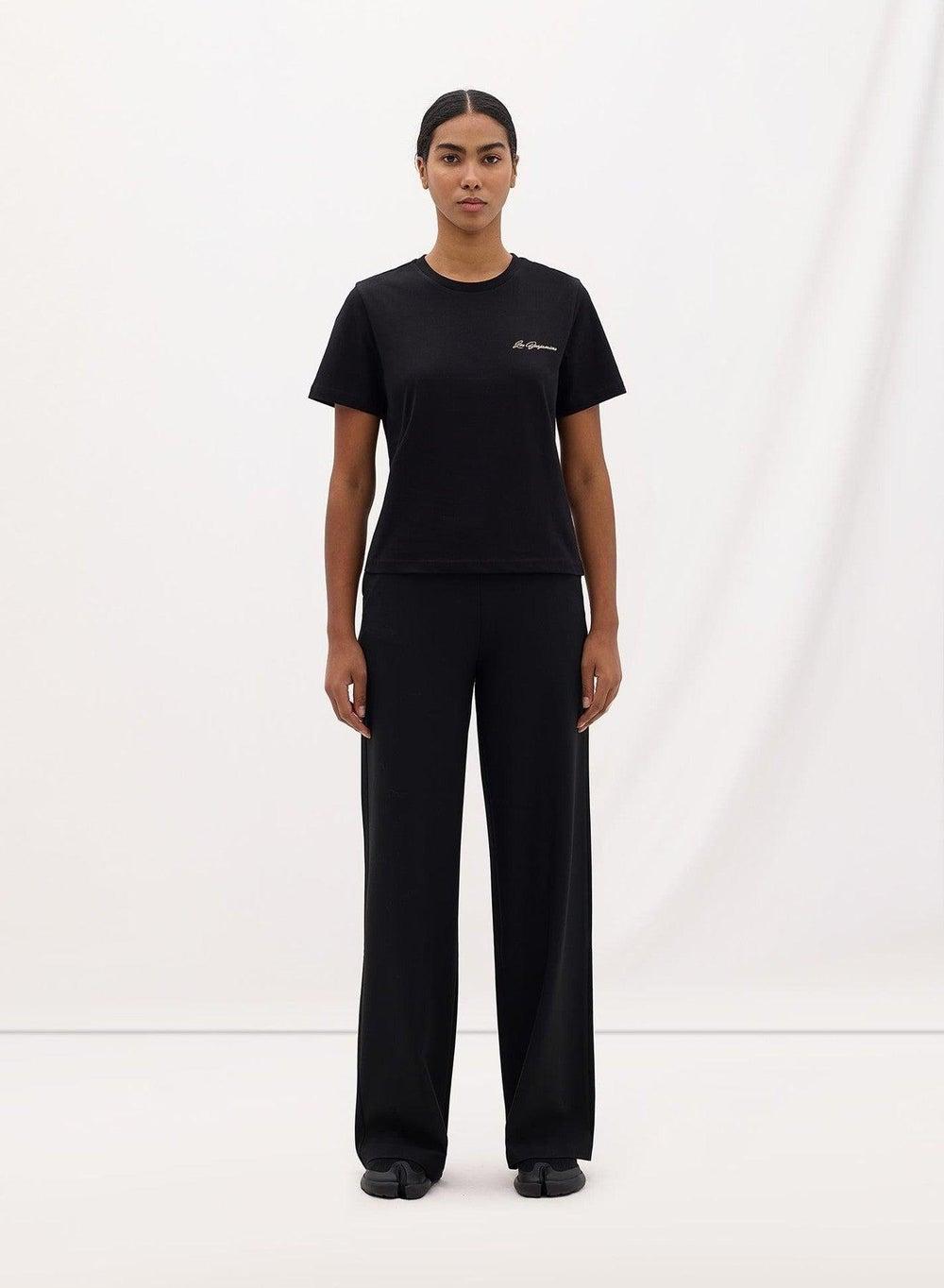 PANT 005 Mid Waist Black Track Pant - Image 1