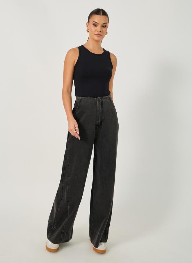 High Rise Wide Leg Jeans - Image 1