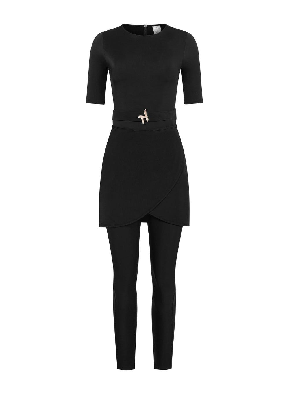 Rania Full Set Black Swimwear Ensemble - Image 1