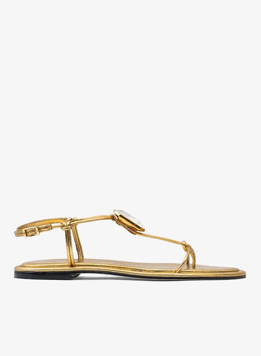 LONAN Swarovski Crystal Thong Toe Flat Sandals - Image 1