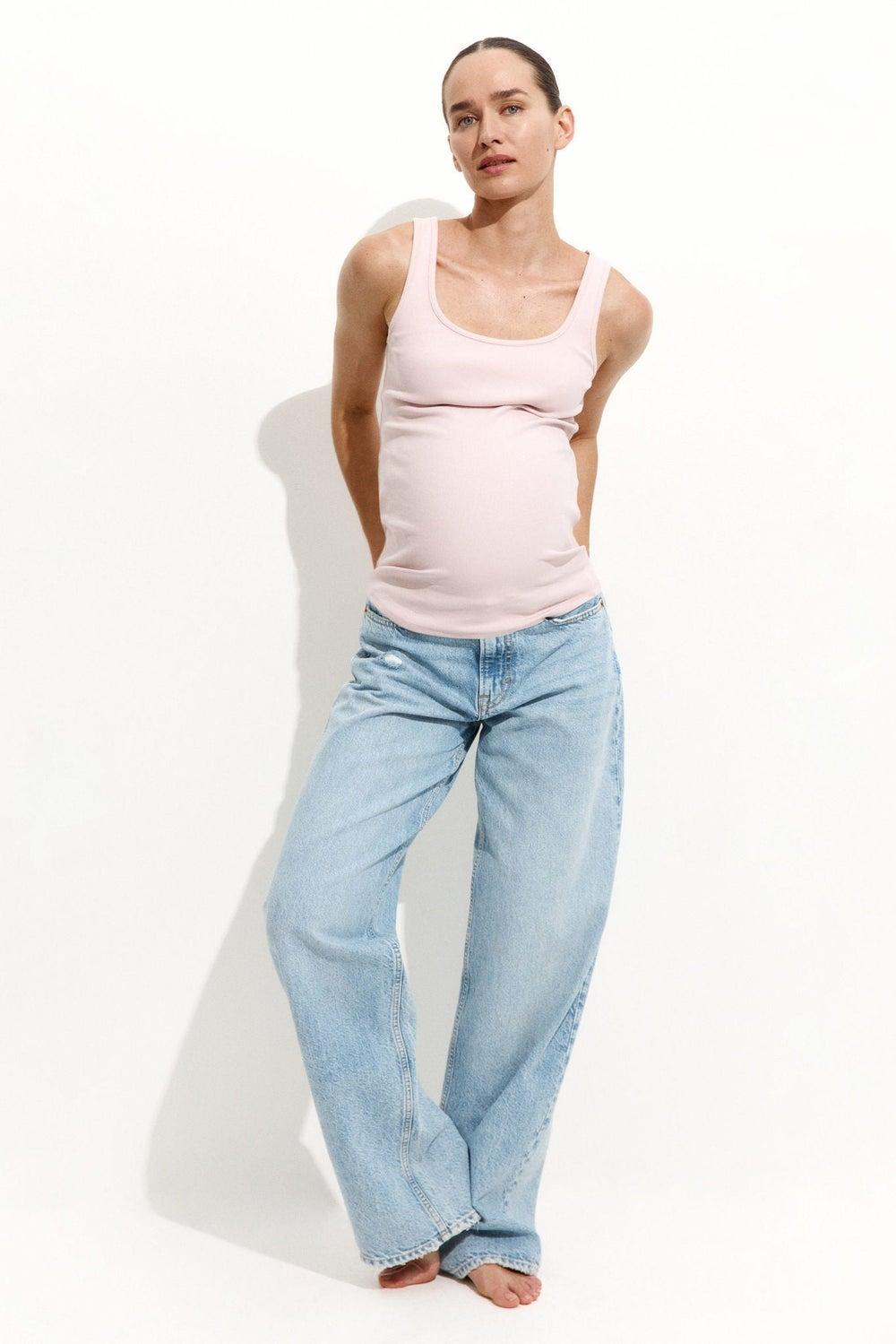 MAMA Ribbed Cotton Vest Top - Image 1