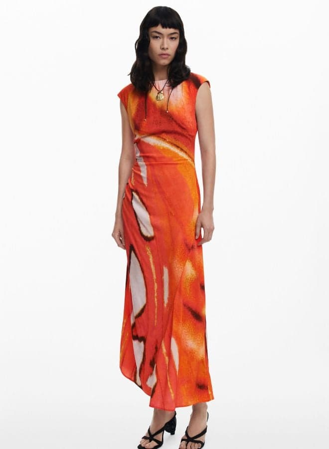Draped Long Maxi Dress - Image 1