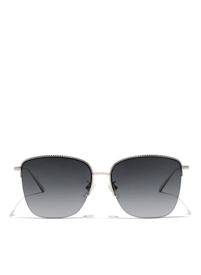 MAGNOLIA Women’s Gray Sunglasses with Gold Metal Frame - Image 1
