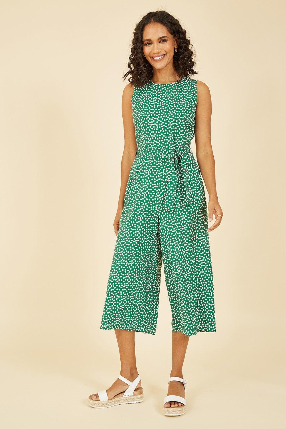 Mela Ditsy Daisy Sleeveless Culotte Jumpsuit - Image 1